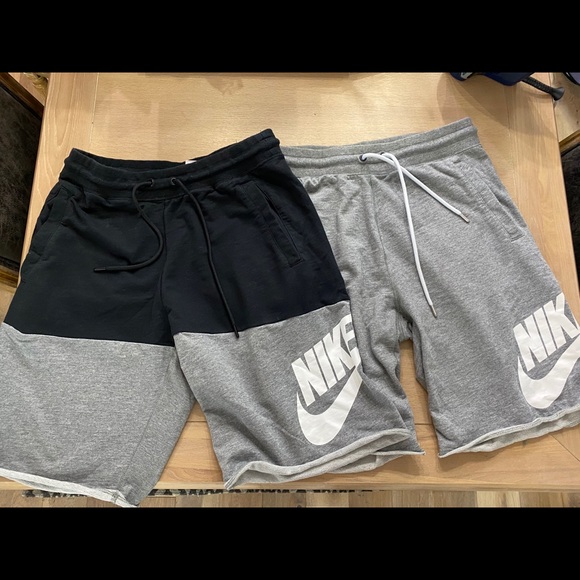grey nike cotton shorts